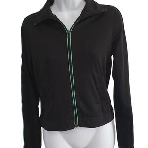 Oleg Cassini Sport Size P/S Black Zipper Short Athletic Jacket